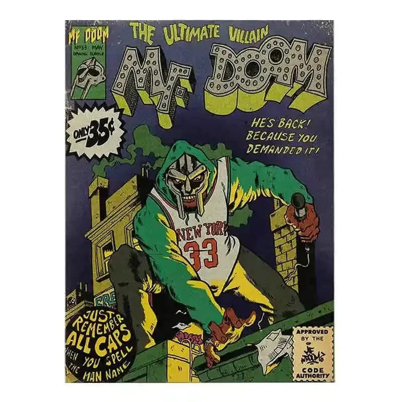 MF Doom Comic Album Poster - Multiple Variants Available
