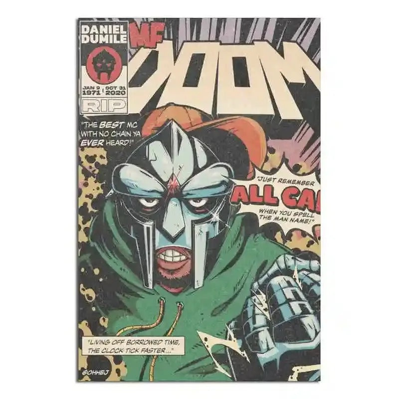 MF Doom Comic Album Poster - Multiple Variants Available