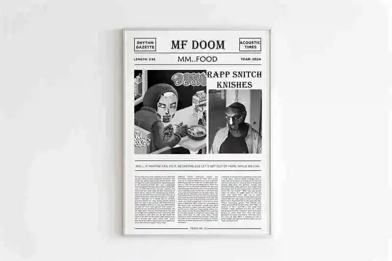 MF Doom Comic Album Poster - Multiple Variants Available