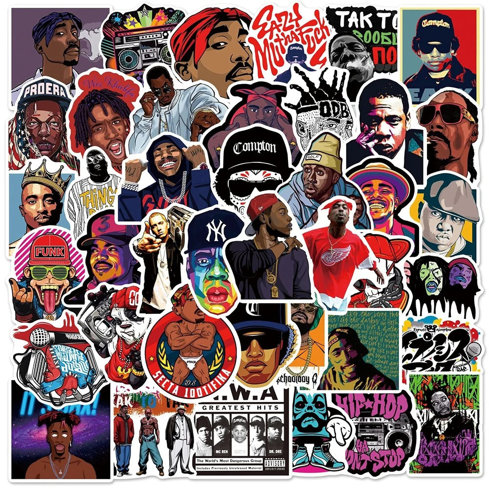 50PCS Hip Hop/Rap Stickers