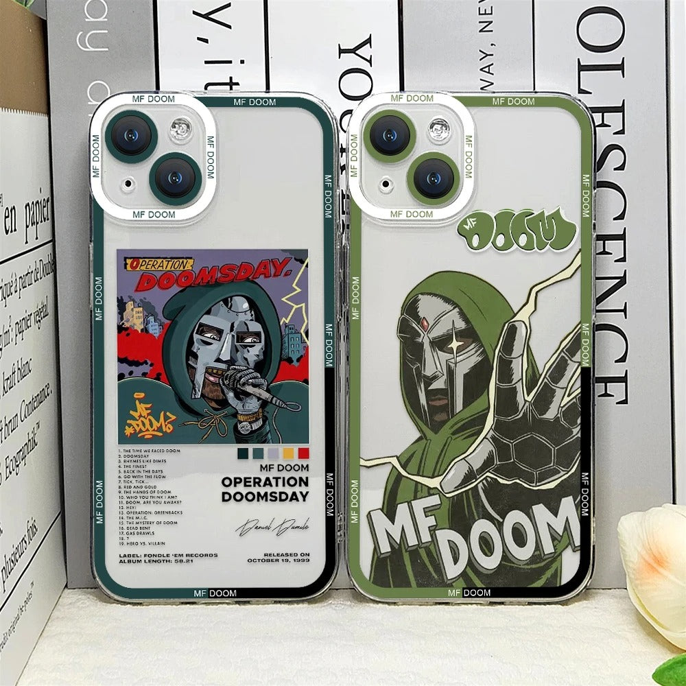 MF DOOM Graphic Transparent Phone Cases