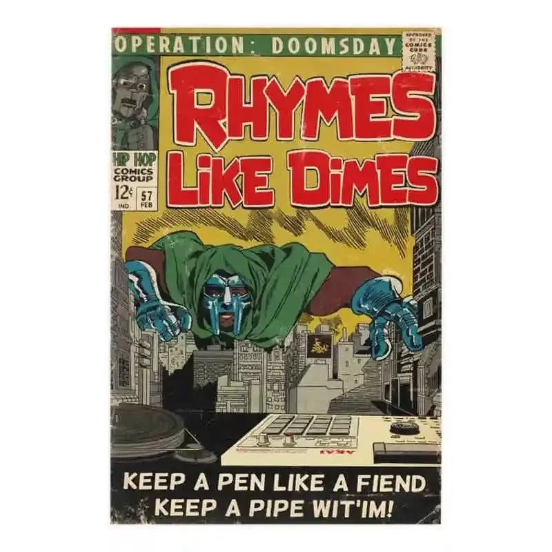 MF Doom Comic Album Poster - Multiple Variants Available