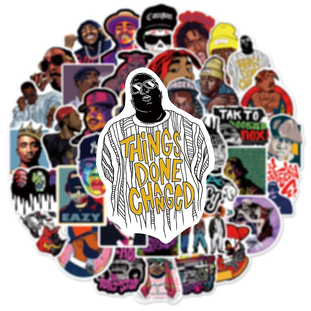 50PCS Hip Hop/Rap Stickers