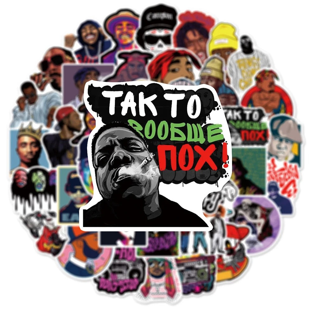 50PCS Hip Hop/Rap Stickers