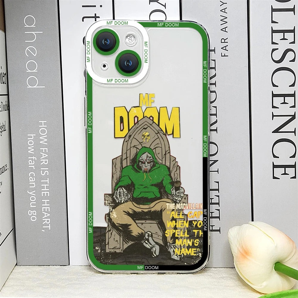 MF DOOM Graphic Transparent Phone Cases