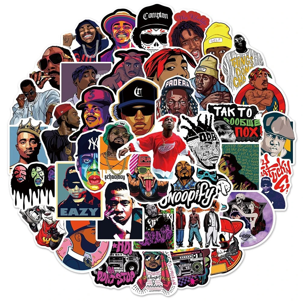 50PCS Hip Hop/Rap Stickers