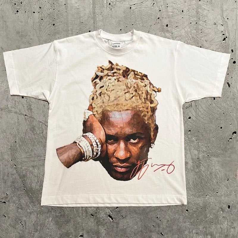 Hip-Hop White Cotten Summer Tee - Multiple Variants